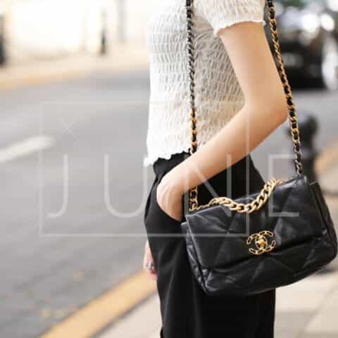 Chanel香奈儿 19 Flap Bag AS1160小号26C黑色