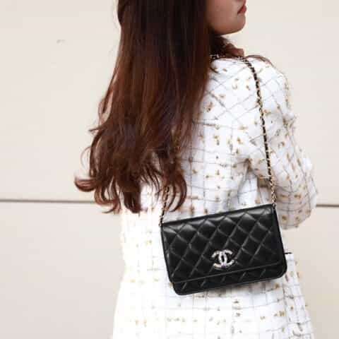 Chanel/香奈儿 2021小香最新宝石扣woc单肩斜挎包