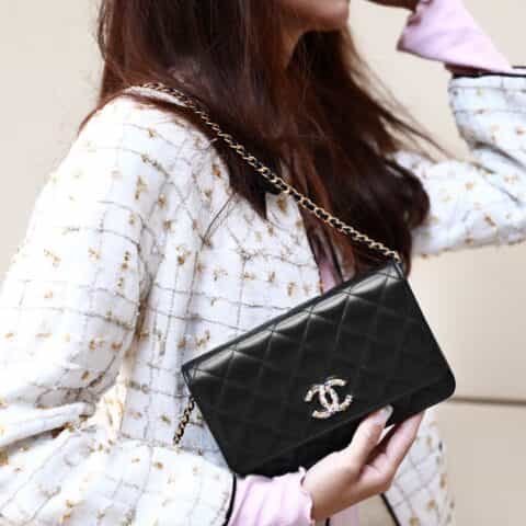 Chanel/香奈儿 2021小香最新宝石扣woc单肩斜挎包