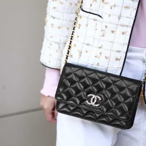 Chanel/香奈儿 2021小香最新宝石扣woc单肩斜挎包