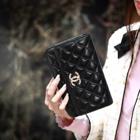 Chanel/香奈儿 2021小香最新宝石扣woc单肩斜挎包
