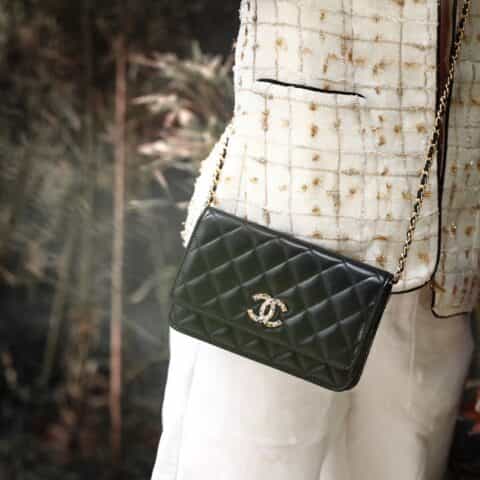 Chanel/香奈儿 2021小香最新宝石扣woc单肩斜挎包