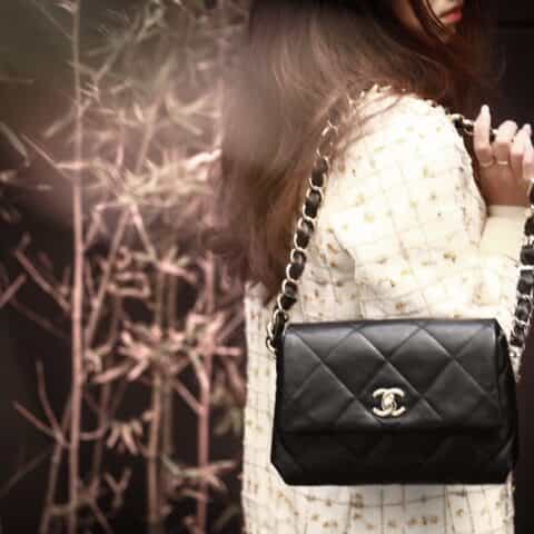 Chanel/香奈儿 2021早春新款Chanel链条字母口盖包