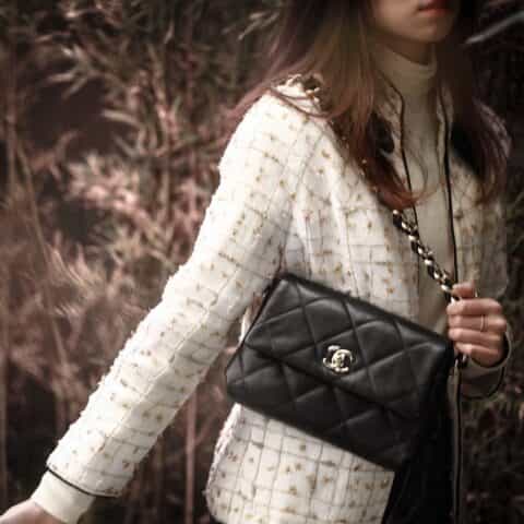 Chanel/香奈儿 2021早春新款Chanel链条字母口盖包