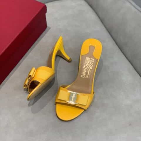SF salvatore Ferragamo  菲拉格慕经典款细跟拖鞋高跟凉拖