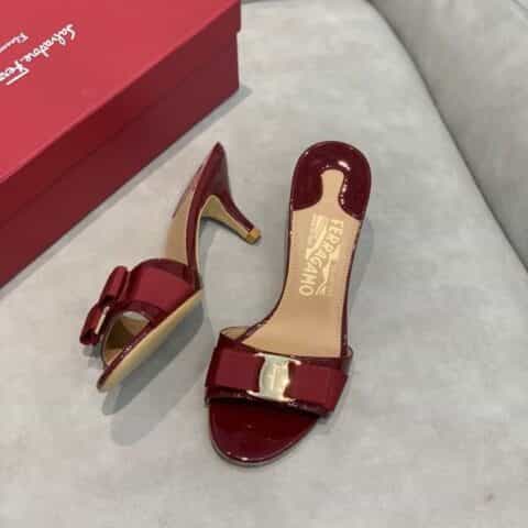 SF salvatore Ferragamo  菲拉格慕经典款细跟拖鞋高跟凉拖