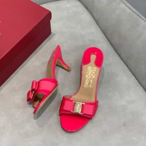 SF salvatore Ferragamo  菲拉格慕经典款细跟拖鞋高跟凉拖