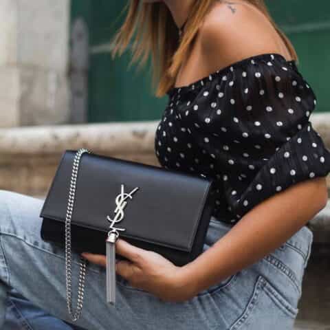Saint laurent Ysl Kate 中号鱼子酱流苏单肩斜挎包 354119
