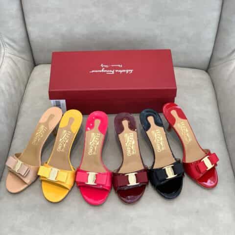 SF salvatore Ferragamo  菲拉格慕经典款细跟拖鞋高跟凉拖
