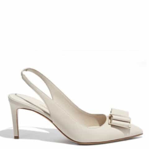 SF salvatore Ferragamo  菲拉格慕最新款尖头叠层蝴蝶结中跟细跟后空凉鞋