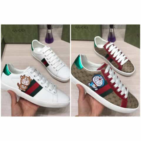 Gucci古驰   原单品质防伪芯片2021最新爆款 机器猫男女同款板鞋