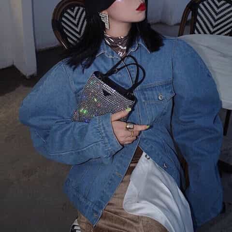 Prada普拉达 Satin Handbag装饰元素尼龙手袋 1BA253