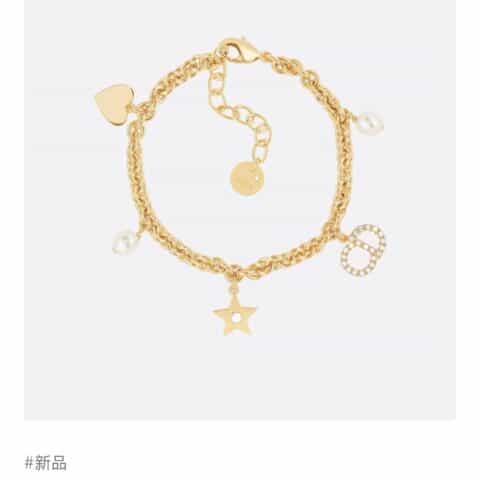 新款DIOR迪奥星星CD珍珠桃心手链 项链