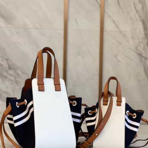 LOEWE罗意威 Mini Hammock bag 吊床包 0501蓝白拼色
