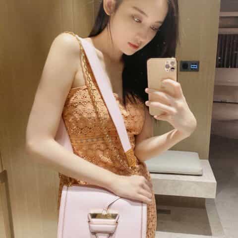 LOEWE罗意威 Barcelona bag 三角包 0527粉色24CM