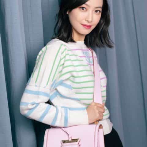 LOEWE罗意威 Barcelona bag 三角包 0527粉色24CM