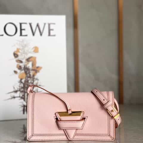 LOEWE罗意威 Mini Barcelona bag 三角包 0528粉色20CM