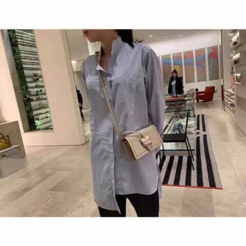 LOEWE罗意威 Mini Barcelona bag 三角包 0528灰色20CM