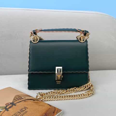 FENDI芬迪KANI牛皮迷你款手袋381