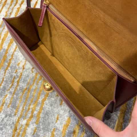 Bottega Veneta葆蝶家 Classic 28CM单肩斜挎包 578009布纹波尔多酒红