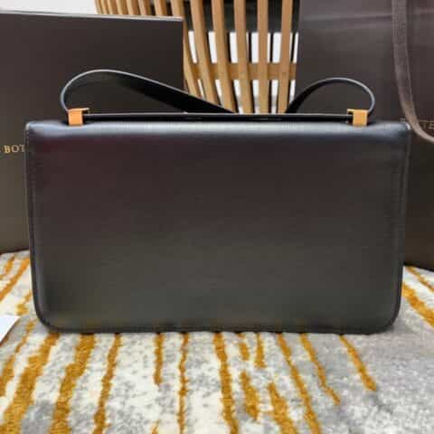 Bottega Veneta葆蝶家 Classic 28CM单肩斜挎包 578009布纹黑色