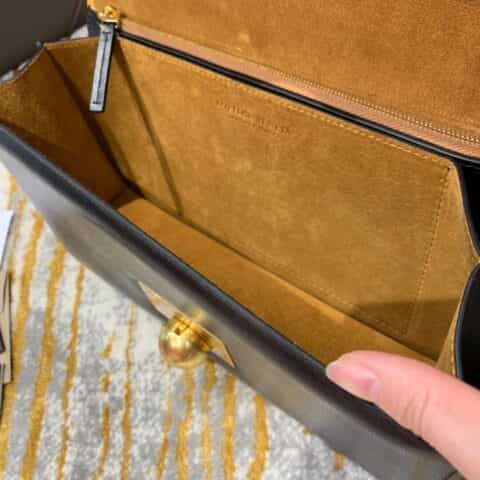 Bottega Veneta葆蝶家 Classic 28CM单肩斜挎包 578009布纹黑色