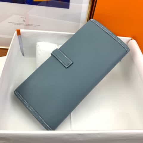 Hermès爱马仕 Jige 29 swift 亚麻蓝 蜜蜡线手缝 手包