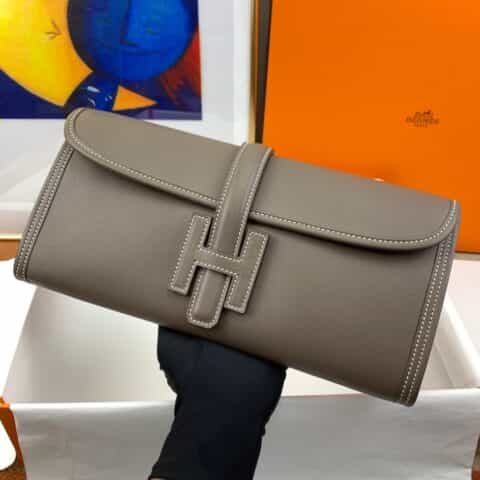 Hermès爱马仕 Jige 29 swift 大象灰 蜜蜡线手缝 手包