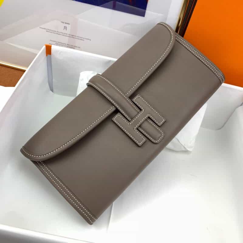 Hermès爱马仕 Jige 29 swift 大象灰 蜜蜡线手缝 手包