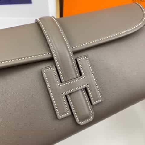 Hermès爱马仕 Jige 29 swift 大象灰 蜜蜡线手缝 手包