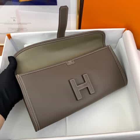 Hermès爱马仕 Jige 29 swift 大象灰 蜜蜡线手缝 手包