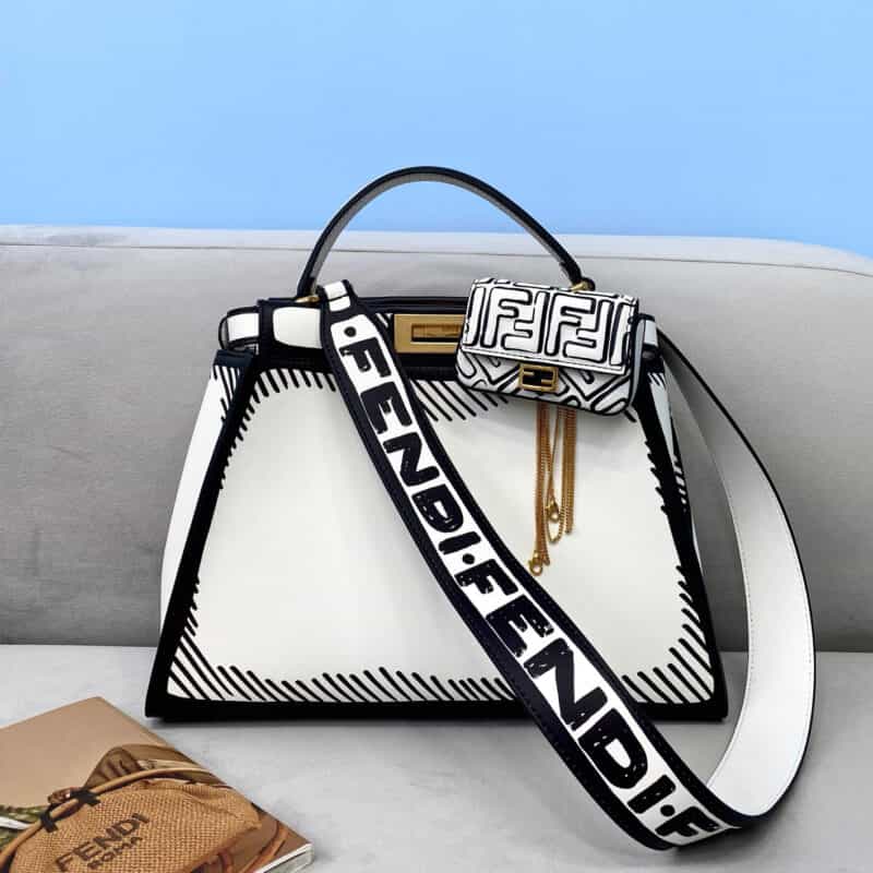 FENDI芬迪天空系列peekaboo涂鸦手袋8306M