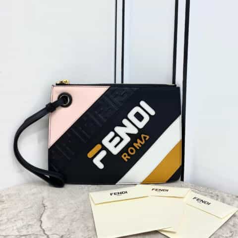 FENDI芬迪彩色拼皮男士手包021