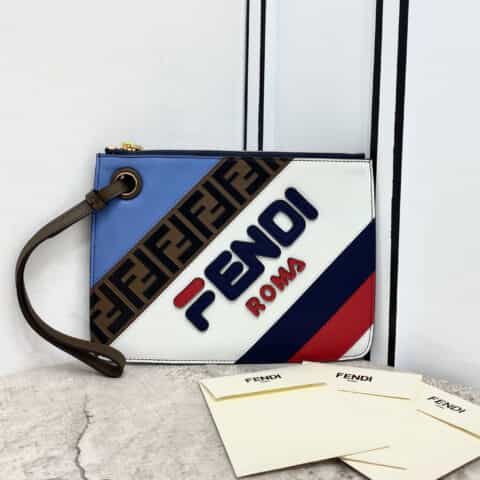FENDI芬迪彩色拼皮男士手包021