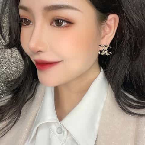 20新款CHANEL香奈儿双c珍珠耳钉耳环