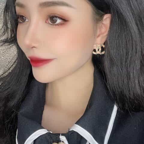 20新款CHANEL香奈儿双c珍珠耳钉耳环