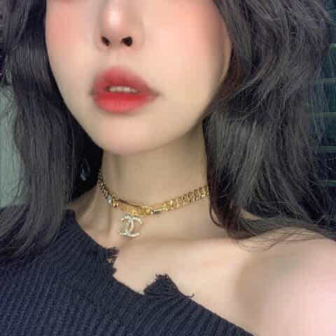 20新款CHANEL香奈儿双c金色项链