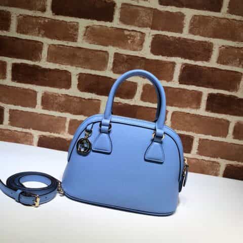 GUCCI古驰女士灰色牛皮手提斜挎贝壳包449661