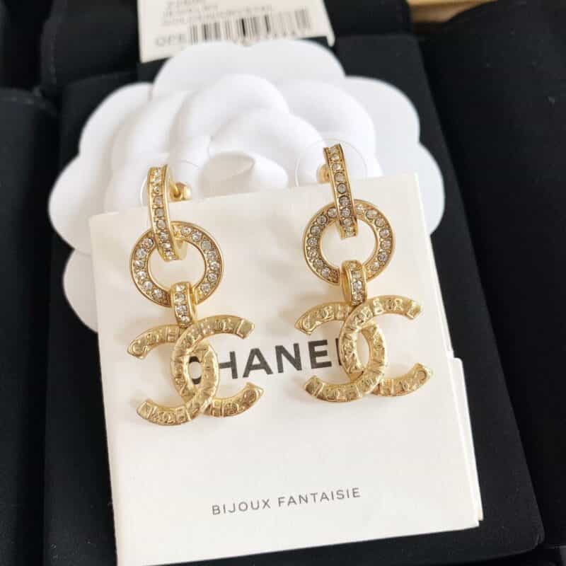 新款 CHANEL香奈儿双c耳钉耳环