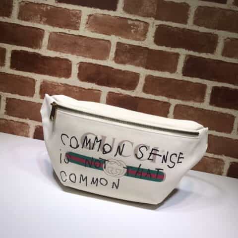 GUCCI古驰男士时尚印花皮革腰包493869