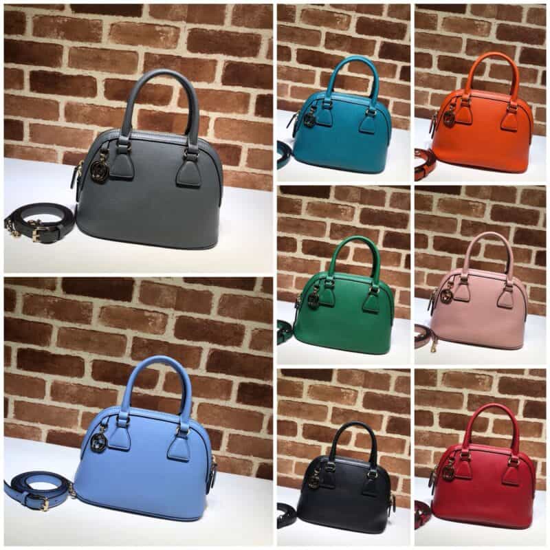 GUCCI古驰女士灰色牛皮手提斜挎贝壳包449661