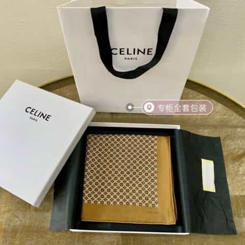 CELINE赛琳凯旋门标志100真丝方巾