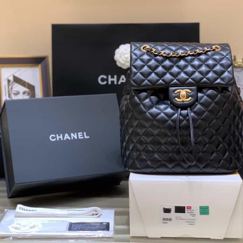 Chanel香奈儿 Coco小羊皮大号双肩包 A91124