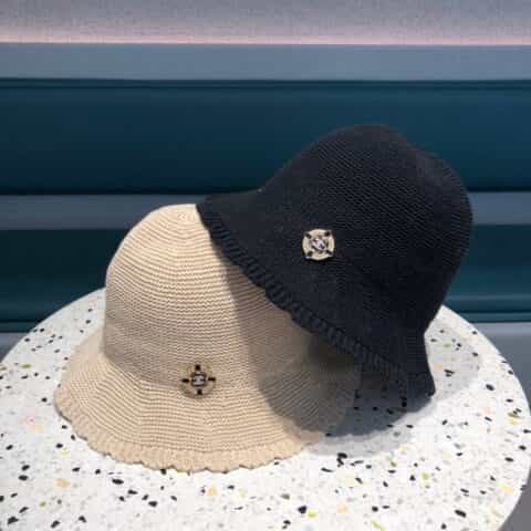 CHANEL香奈儿大 logo2021新款草帽渔夫帽