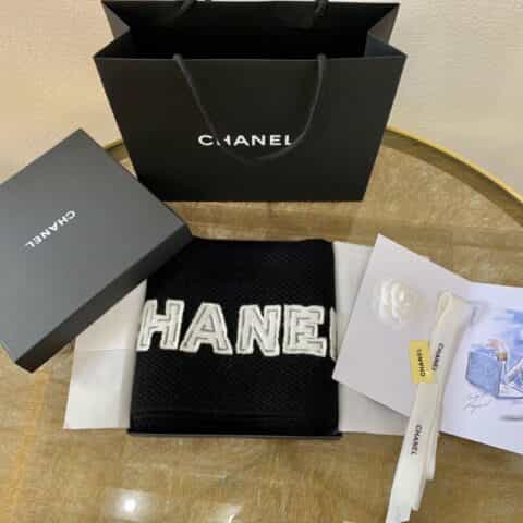 CHANEL香奈儿海洋系列羊绒围巾帽子