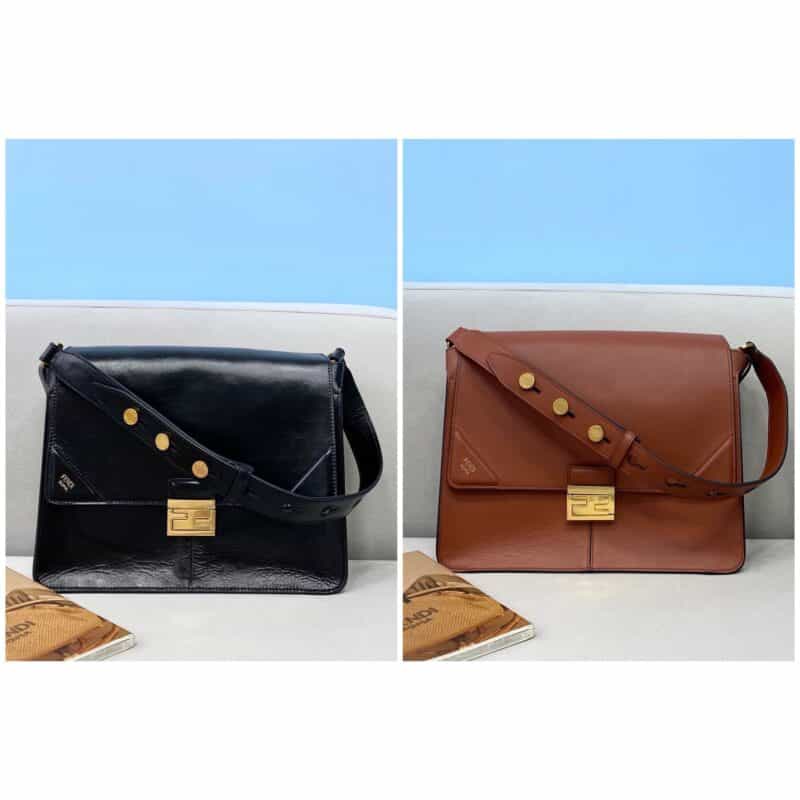 FENDI芬迪定制小牛皮缝制KAN U小方包0501A