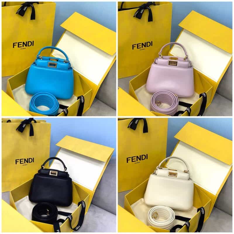 FENDI芬迪柔软小羊皮PEEKABOO ICONIC XS手袋8328