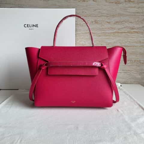 Celine思琳 Belt 玫红色掌纹鲶鱼包 189103 189153 189003