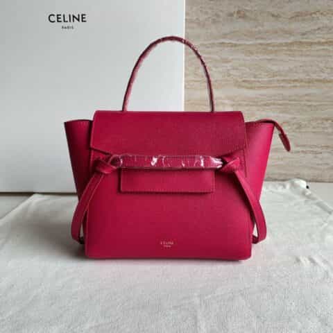 Celine思琳 Belt 玫红色掌纹鲶鱼包 189103 189153 189003