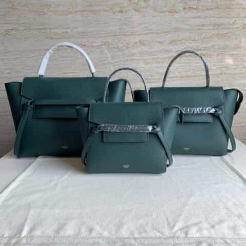 Celine思琳 Belt 墨绿色掌纹鲶鱼包 189103 189153 189003